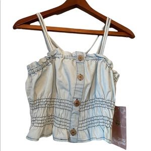 Simply Blessed Light Wash Crop Top